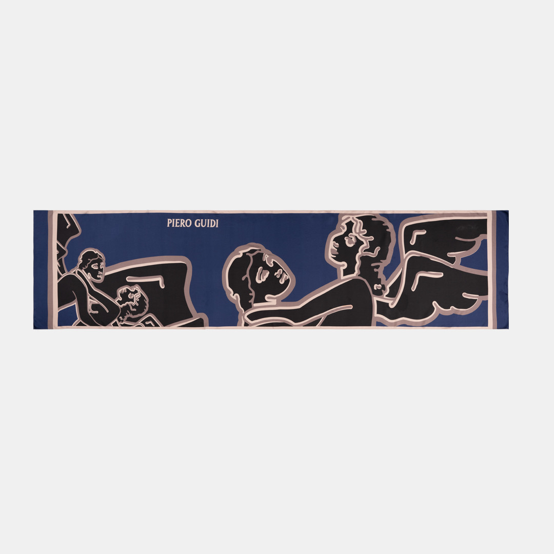 PIERO GUIDI WOOL SILK SCARF I have an Angel FOULARD IN LANA E SETA I have an Angel
